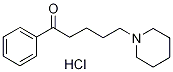 1-Phenyl-5-(piperidin-1-yl)pentan-1-one hydrochloride 化学構造式
