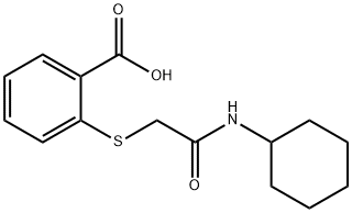 2-{[2-(Cyclohexylamino)-2-oxoethyl]sulphanyl}benzoic acid Struktur