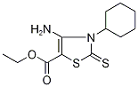 Ethyl 4-amino-3-cyclohexyl-2,3-dihydro-2-thioxo-1,3-thiazole-5-carboxylate Struktur