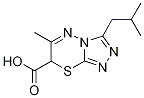 3-Isobutyl-6-methyl-7H-[1,2,4]triazolo[3,4-b][1,3,4]thiadiazine-7-carboxylic acid Struktur