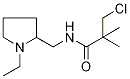 3-Chloro-2,2-dimethyl-N-[(1-ethylpyrrolidin-2-yl)methyl]propanamide,,结构式