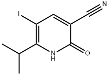 1,2-Dihydro-5-iodo-6-isopropyl-2-oxonicotinonitrile, 3-Cyano-5-iodo-6-isopropylpyridin-2(1H)-one 结构式