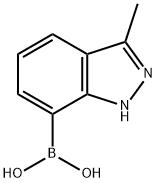 (3-甲基-1H-吲唑-7-基)硼酸, 1310404-47-7, 结构式