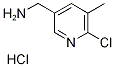 (6-Chloro-5-methylpyridin-3-yl)methylamine hydrochloride Struktur