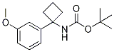 tert-Butyl [1-(3-methoxyphenyl)cyclobut-1-yl]carbamate, 3-{1-[(tert-Butoxycarbonyl)amino]cyclobut-1-yl}anisole Structure