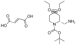tert-Butyl (2R)-2-(aminomethyl)-4,4-diethoxypiperidine-1-carboxylate (2E)-but-2-enedioate