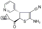(4R,5R)-2-Amino-5-(cyclopropylcarbonyl)-4,5-dihydro-4-(pyridin-3-yl)thiophene-3-carbonitrile Struktur