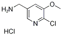 (6-Chloro-5-methoxypyridin-3-yl)methylamine hydrochloride 化学構造式