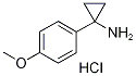 1-Amino-1-(4-methoxyphenyl)cyclopropane hydrochloride, 4-(1-Aminocycloprop-1-yl)anisole hydrochloride,,结构式