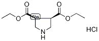 (3R,4S)-3,4-Bis(ethoxycarbonyl)pyrrolidine hydrochloride,,结构式