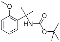 tert-Butyl [2-(2-methoxyphenyl)prop-2-yl]carbamate, 2-{2-[(tert-Butoxycarbonyl)amino]prop-2-yl}anisole Structure