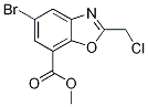 5-Bromo-2-(chloromethyl)-7-(methoxycarbonyl)-1,3-benzoxazole 化学構造式
