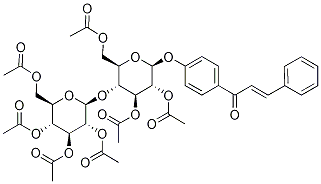 3-(acetyloxy)-6-[(acetyloxy)methyl]-2-(4-cinnamoylphenoxy)-5-({3,4,5-tri(ac etyloxy)-6-[(acetyloxy)methyl]tetrahydro-2H-pyran-2-yl}oxy)tetrahydro-2H-py ran-4-yl acetate,,结构式