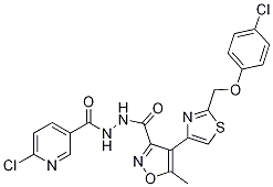 N'3-[(6-chloro-3-pyridyl)carbonyl]-4-{2-[(4-chlorophenoxy)methyl]-1,3-thiazol-4-yl}-5-methylisoxazole-3-carbohydrazide|