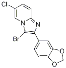 2-(1,3-Benzodioxol-5-yl)-3-bromo-6-chloroimidazo[1,2-a]pyridine Struktur