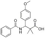 3-(Benzoylamino)-2,2-dimethyl-3-(4-methoxyphenyl)propanoic acid,,结构式