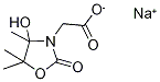 Sodium (4-hydroxy-2-oxo-4,5,5-trimethyl-1,3-oxazolidin-3-yl)acetate Struktur