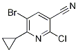 5-Bromo-2-chloro-6-cyclopropylpyridine-3-carbonitrile 化学構造式