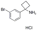 1-Amino-1-(3-bromophenyl)cyclobutane hydrochloride, 1-(1-Aminocyclobut-1-yl)-3-bromobenzene hydrochloride,,结构式