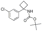 tert-Butyl [1-(3-chlorophenyl)cyclobut-1-yl]carbamate, 1-[(tert-Butoxycarbonyl)amino]-1-(3-chlorophenyl)cyclobutane,,结构式