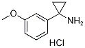 1-Amino-1-(3-methoxyphenyl)cyclopropane hydrochloride, 3-(1-Aminocycloprop-1-yl)anisole hydrochloride 结构式