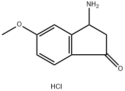 3-Amino-2,3-dihydro-5-methoxy-1H-inden-1-one hydrochloride Structure