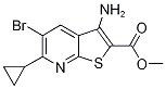 3-Amino-5-bromo-6-cyclopropyl-2-(methoxycarbonyl)thieno[2,3-b]pyridine 结构式