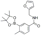 N-[(Fur-2-yl)methyl]-4-methyl-3-(4,4,5,5-tetramethyl-1,3,2-dioxaborolan-2-yl)benzamide, 2-(5-{[(Fur-2-yl)methyl]carbamoyl}-2-methylphenyl)-4,4,5,5-tetramethyl-1,3,2-dioxaborolane Struktur