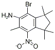 4-Bromo-2,3-dihydro-7-nitro-1,1,3,3,6-pentamethyl-1H-inden-5-amine 化学構造式