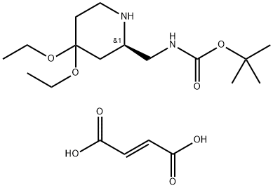 tert-Butyl [(2R)-4,4-diethoxypiperidin-2-ylmethyl]carbamate (2E)-but-2-enedioate|