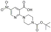 2-[4-(tert-Butoxycarbonyl)piperazin-1-yl]-5-nitropyridine-3-carboxylic acid Structure