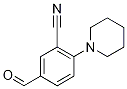 3-Cyano-4-(piperidin-1-yl)benzaldehyde, 1-(2-Cyano-4-formylphenyl)piperidine 化学構造式