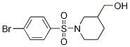{1-[(4-Bromophenyl)sulphonyl]piperidin-3-yl}methanol,,结构式