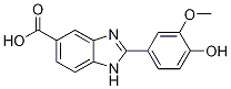 2-(4-Hydroxy-3-methoxyphenyl)-1H-benzimidazole-5-carboxylic acid 化学構造式