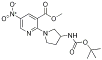 Methyl 2-{3-[(tert-butoxycarbonyl)amino]pyrrolidin-1-yl}-5-nitropyridine-3-carboxylate Structure