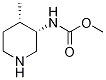 Methyl (cis-4-methylpiperidin-3-yl)carbamate, cis-N-(Methoxycarbonyl)-4-methylpiperidin-3-amine,,结构式