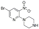 5-Bromo-3-nitro-2-(piperazin-1-yl)pyridine Structure