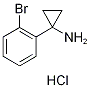 1-Amino-1-(2-bromophenyl)cyclopropane hydrochloride, 1-(1-Aminocycloprop-1-yl)-2-bromobenzene,,结构式