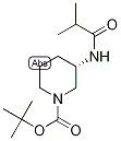 (3S)-1-(tert-Butoxycarbonyl)-3-(isobutyramido)piperidine, tert-Butyl (3S)-3-[(2-methylpropanoyl)amino]piperidine-1-carboxylate Struktur