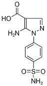 5-Amino-1-[4-(sulphamoylphenyl)-1H-pyrazole-4-carboxylic acid,,结构式