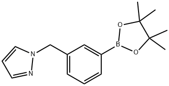 1-[3-(4,4,5,5-Tetramethyl-1,3,2-dioxaborolan-2-yl)benzyl]-1H-pyrazole, 2-{3-[(1H-Pyrazol-1-yl)methyl]phenyl}-4,4,5,5-tetramethyl-1,3,2-dioxaborolane|1-[3-(4,4,5,5-Tetramethyl-1,3,2-dioxaborolan-2-yl)benzyl]-1H-pyrazole, 2-{3-[(1H-Pyrazol-1-yl)methyl]phenyl}-4,4,5,5-tetramethyl-1,3,2-dioxaborolane