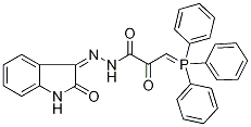 N'1-(2-oxo-2,3-dihydro-1H-indol-3-yliden)-2-oxo-3-(1,1,1-triphenyl-lambda~5~-phosphanylidene)propanohydrazide Structure