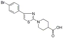 1-[4-(4-Bromophenyl)-1,3-thiazol-2-yl]piperidine-4-carboxylic acid,,结构式