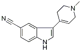 3-(1-メチル-1,2,3,6-テトラヒドロピリジン-4-イル)-1H-インドール-5-カルボニトリル 化学構造式