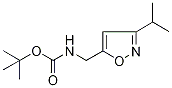 5-(Aminomethyl)-3-isopropylisoxazole, N-BOC protected 化学構造式