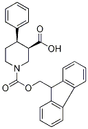 cis-4-Phenylpiperidine-3-carboxylic acid, N-FMOC protected