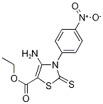 Ethyl 4-amino-2,3-dihydro-3-(4-nitrophenyl)-2-thioxo-1,3-thiazole-5-carboxylate 结构式