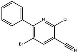 5-Bromo-2-chloro-6-phenylpyridine-3-carbonitrile Structure