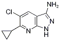 3-Amino-7-aza-5-chloro-6-cyclopropyl-1H-indazole, 5-Chloro-6-cyclopropyl-1H-pyrazolo[3,4-b]pyridin-3-amine,,结构式