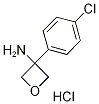3-(4-Chlorophenyl)oxetan-3-amine hydrochloride, 4-(3-Aminooxetan-3-yl)chlorobenzene hydrochloride Structure